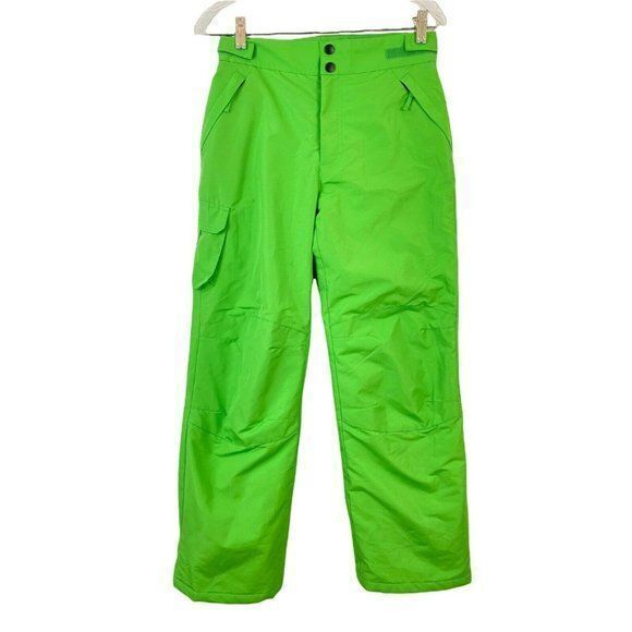 Slalom Kids Unisex XL Ski 14/16 Pants Bright Green Snowboarding Outdoor Sledding - Picture 1 of 7